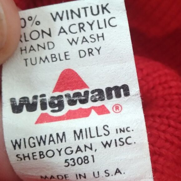 Vintage Wigwam Mills Custom Patch Beanie Hat Winter - Picture 5 of 5